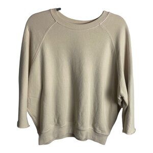 Spiritual Gangster Medium Sweatshirt Cream Boxy Wide Sleeve Minimal Cotton Soft